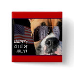 Happy 4th of July Boxer button