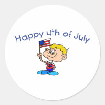 Happy 4th Of July (Boy) Stickers