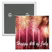 Happy 4th of July Button