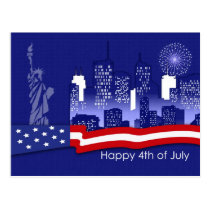 Happy 4th of July. Customizable Postcard postcards