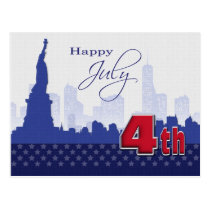 Happy 4th of July. Customizable Postcard postcards