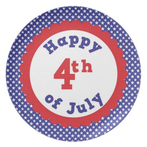 Happy 4th of July Dinner Plate