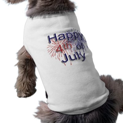 Happy 4th of July Dog T Shirt by TiggersWorld