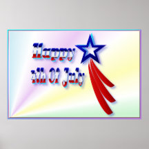 Happy 4th Of July large Poster