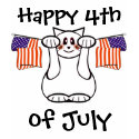 Happy 4th of July - Lucky Cat t-shirts by samack Happy 4th of July - Lucky Cat t-shirts