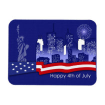 Happy 4th of July. Patriotic Gift Magnet magnets