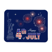 Happy 4th of July . Patriotic Gift Magnet magnets