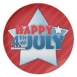 Happy 4th of July Patriotic Plate