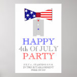 Happy 4th Of July USA Bow Tie Poster