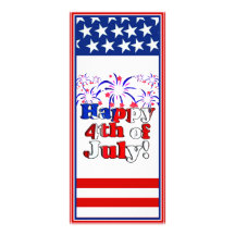 Happy 4th of July with Fireworks Custom Rack Card