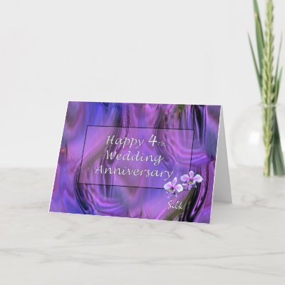  Wedding Anniversary Gift on Happy 4th  Wedding Anniversary Cards From Zazzle Com