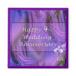 Happy 4th. Wedding Anniversary magnets