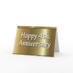 Happy 4th. Wedding Anniversary Silk cards