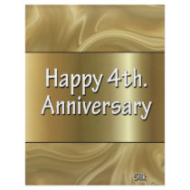 Happy 4th. Wedding Anniversary Silk letterhead
