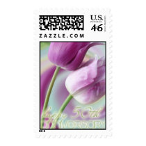 Happy 50th Anniversary Tulips postage by EverAfter Happy 50th Anniversary Tulips postage