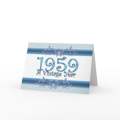 Happy 50th Birthday 1959 A Vintage Year Note Card