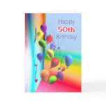 Happy 50th Birthday Balloon Wall cards