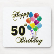 Happy 50th Birthday Gifts and Birthday Apparel Mouse Mat