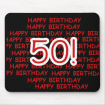 Happy 50th Birthday Mouse Pads