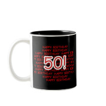 Happy 50th Birthday mugs