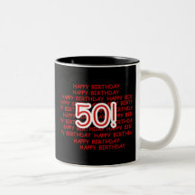 Happy 50th Birthday Mugs