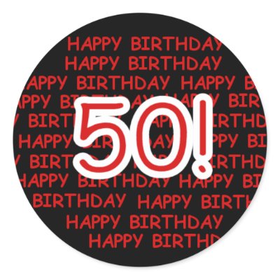 Happy 50th Birthday Stickers by birthdayTshirts