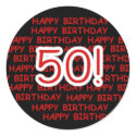 Happy 50th Birthday stickers