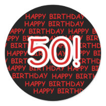 Happy 50th Birthday stickers