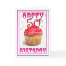 postcard - Happy 50th Birthday sweet cup cake