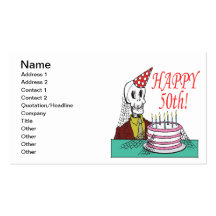 Happy 50th business card template
