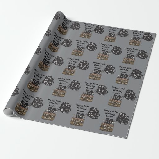 happy-50th-personalize-birthday-wrapping-paper-zazzle