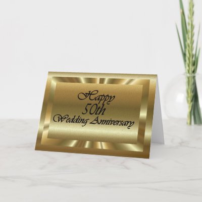Happy 50th Wedding Anniversary Greeting Card by TheStampStore