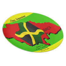 happy 50thanniversary jamaica plates