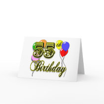 Happy 55th Birthday Celebration Cards