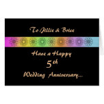 Happy 5th Customizable Anniversary Card