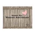 Happy 5th. Wedding Anniversary postcards by JustParties Happy 5th. Wedding Anniversary postcards