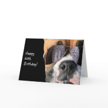 Happy 60th Birthday Cool Boxer Dog Greeting Card
