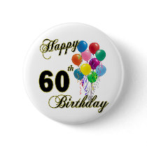 Happy 60th Birthday Gifts and Birthday Apparel Pin