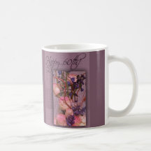 Happy 60th Birthday in pink and purple Mugs