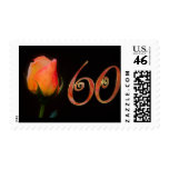 Happy 60th Birthday sixties sixty 60 60th rose postage