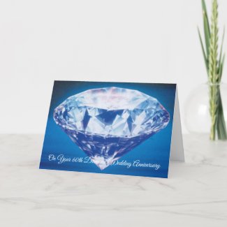 Happy 60th Wedding Anniversary Card Diamond card