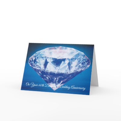 Happy 60th Wedding Anniversary Card Diamond