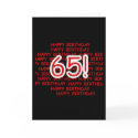 Happy 65th Birthday cards by birthdayTshirts Happy 65th Birthday cards