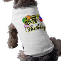 Happy 65th Birthday Merchandise pet clothing by BirthdayZone Happy 65th Birthday Merchandise pet clothing