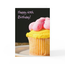 Happy 69th Birthday Muffin greeting card