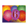 Happy 6th Birthday Balloons! Post Card