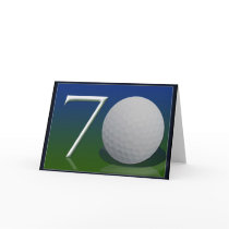 Happy 70th Birthday for golf nut Greeting Card