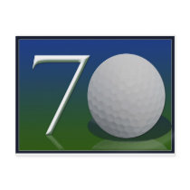 Happy 70th Birthday for golf nut postcards