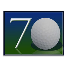 Happy 70th Birthday for golf nut Postcard