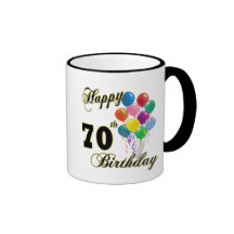 Happy 70th Birthday Gifts and Birthday Apparel Coffee Mugs